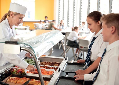 Catering services at a school