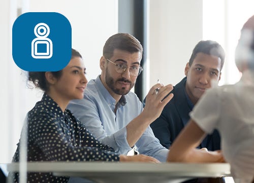 Business professionals in a strategic HR meeting