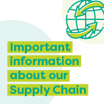 Important information about our supply chain