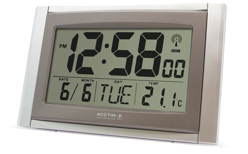 Digital LCD Wall Clock
