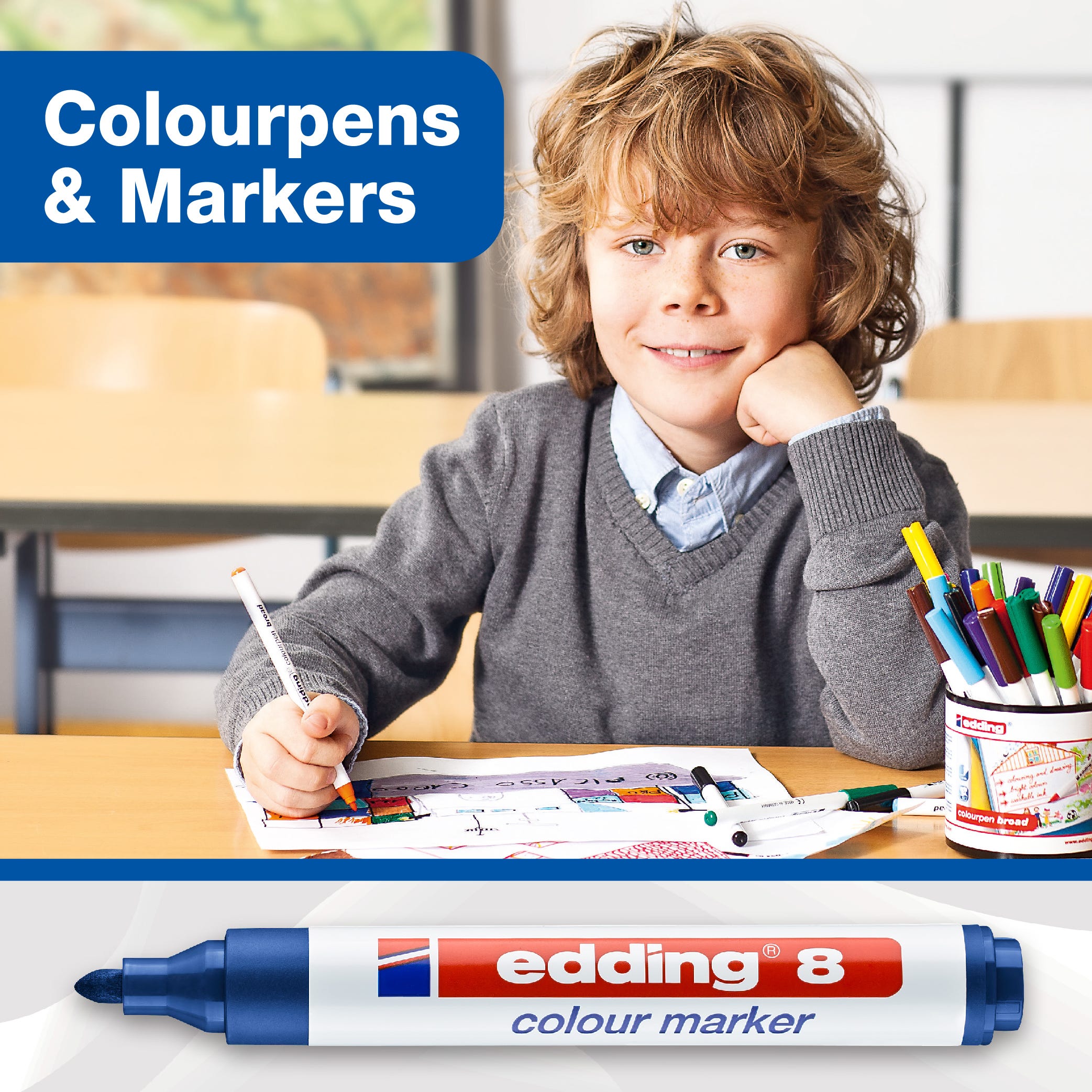edding colouring pens and colour markers