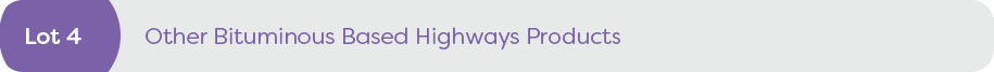 Bituminous Based Highways Products